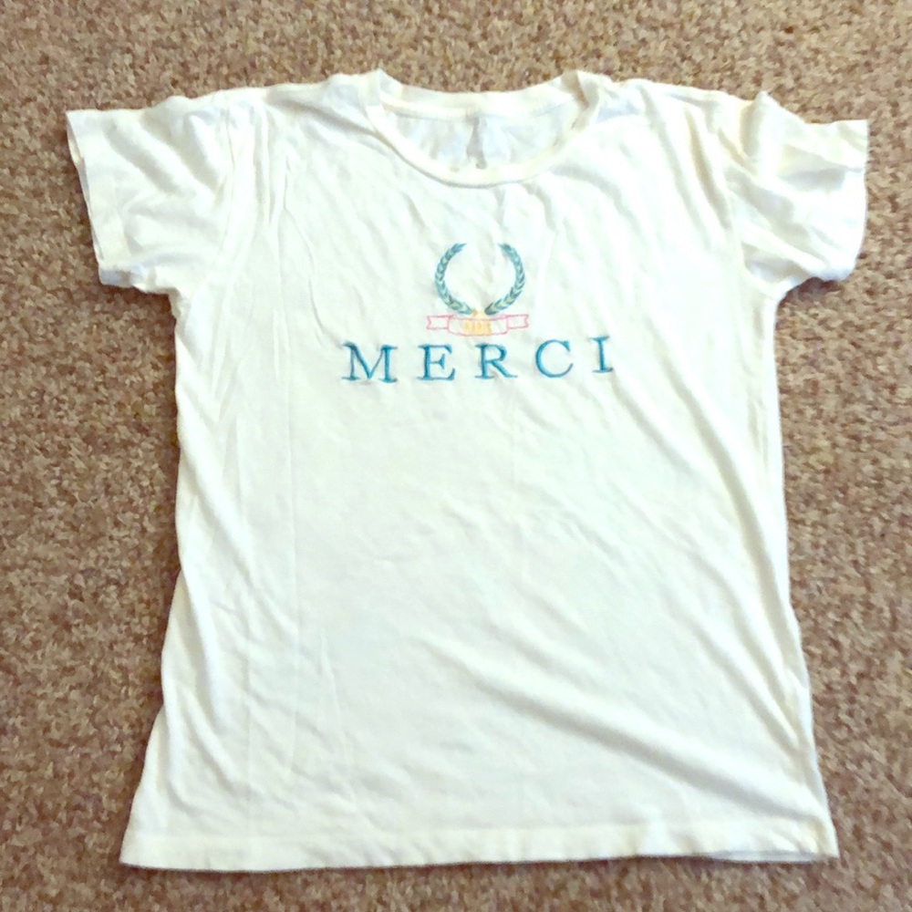 cream short sleeve t-shirt